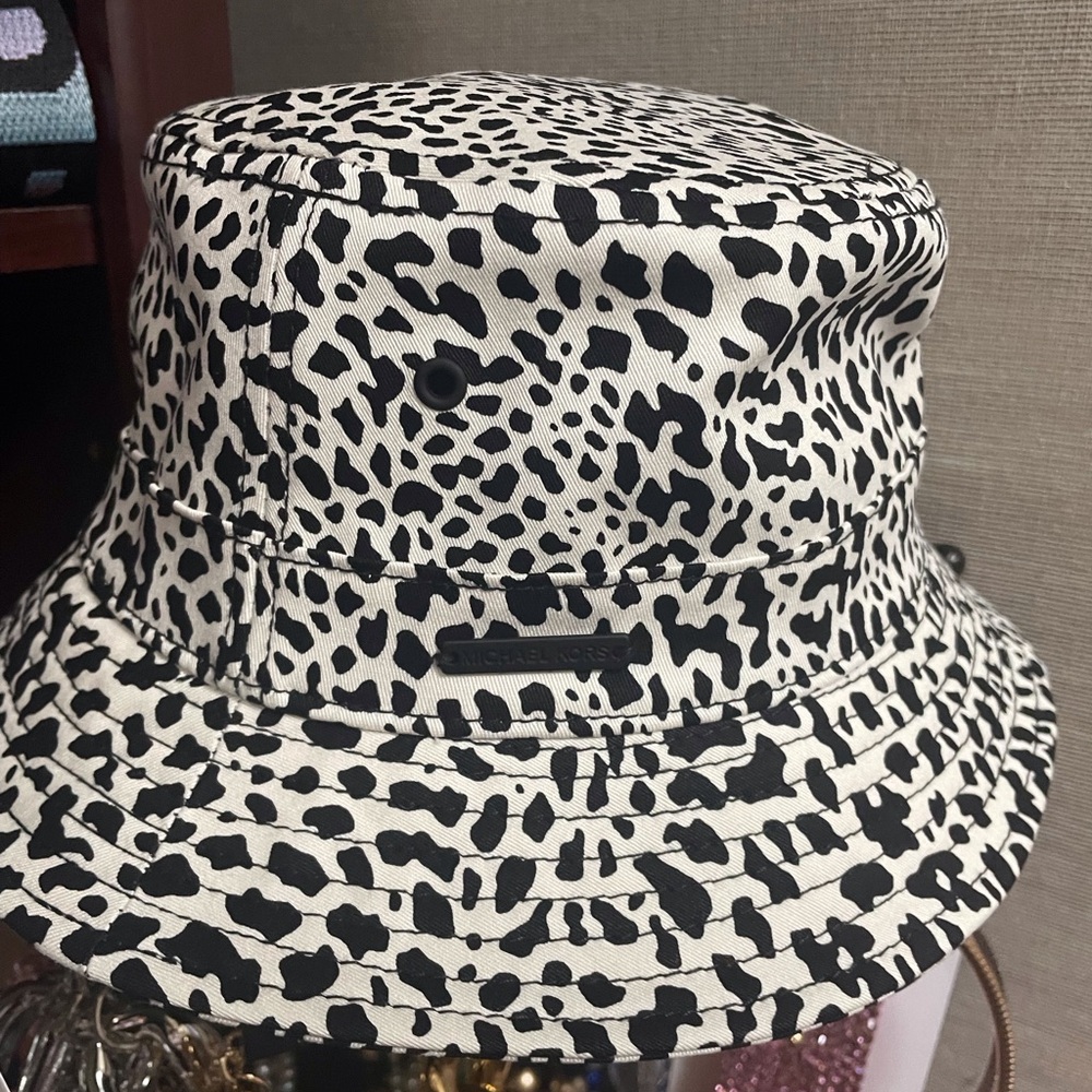 Michael Kors Black and White Patterned Bucket Hat
